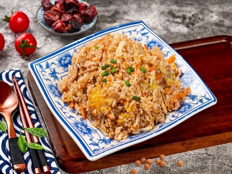 0肉丝蛋炒饭